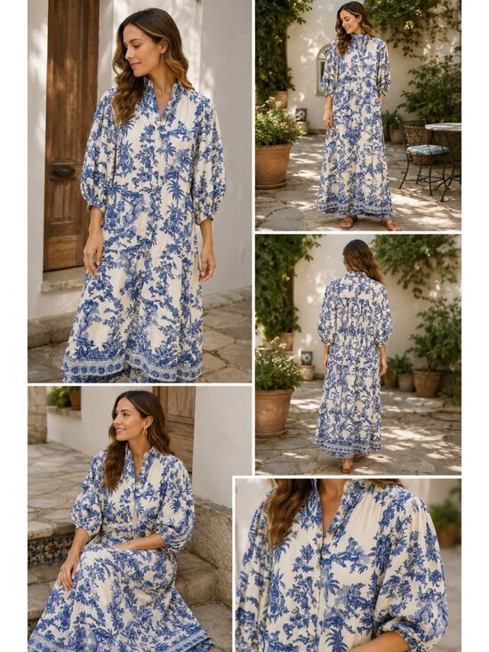 Trish Scully Dresses & Skirts - Trish Scully Victorian  Long Sleeve Maxi Dress large Multicolor